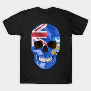 Falkland Islands Flag Skull - Gift for Falkland Islanders With Roots From Falkland Islands T-Shirt